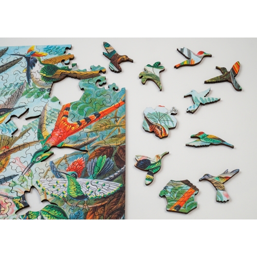 Drewniane puzzle A3 Ernst Haeckel Kolibry 175 el.